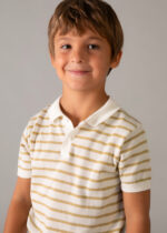 Mayoral Παιδική Μπλούζα Πόλο πλεκτή κοντομάνικη για Αγόρι Κρεμ 26-03106-090 - Image 2