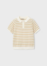 Mayoral Παιδική Μπλούζα Πόλο πλεκτή κοντομάνικη για Αγόρι Κρεμ 26-03106-090 - Image 4