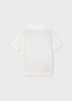 Mayoral Παιδική Μπλούζα Πόλο πλεκτή κοντομάνικη για Αγόρι Κρεμ 26-03106-092 - Image 2