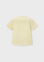 Mayoral Παιδικό Πουκάμισο κοντό λινό με γιακά Mao για Αγόρι Λαδί 26-03113-015 - Image 3