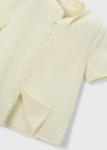 Mayoral Παιδικό Πουκάμισο κοντό λινό με γιακά Mao για Αγόρι Λαδί 26-03113-015 - Image 4