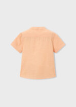 Mayoral Παιδικό Πουκάμισο κοντό λινό με γιακά Mao για Αγόρι Ροδακινί 26-03113-016 - Image 3