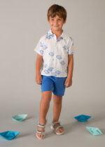 Mayoral Παιδικό Πουκάμισο κοντομάνικο εμπριμέ για Αγόρι Σταμπωτό 26-03115-027 - Image 3