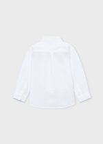 Mayoral Παιδικό Πουκάμισο μακρυμάνικο λινό για Αγόρι Λευκό 26-03117-076 - Image 4