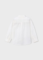 Mayoral Παιδικό Πουκάμισο μακρυμάνικο λινό για Αγόρι Κρεμ 26-03117-077 - Image 2