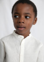 Mayoral Παιδικό Πουκάμισο μακρύ λινό με γιακά Mao για Αγόρι Κρεμ 26-03118-030 - Image 2