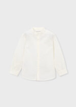 Mayoral Παιδικό Πουκάμισο μακρύ λινό με γιακά Mao για Αγόρι Κρεμ 26-03118-030 - Image 4