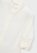 Mayoral Παιδικό Πουκάμισο μακρύ λινό με γιακά Mao για Αγόρι Κρεμ 26-03118-030 - Image 6