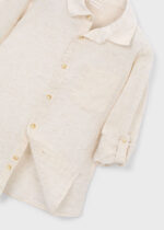 Mayoral Παιδικό Πουκάμισο μακρύ λινό με γιακά για Αγόρι Μπεζ 26-03119-035 - Image 6