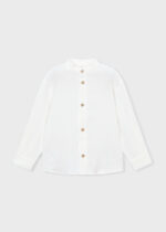 Mayoral Παιδικό Πουκάμισο μακρυμάνικο γκοφρέ  για Αγόρι Κρεμ 26-03120-033 - Image 4