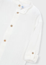 Mayoral Παιδικό Πουκάμισο μακρυμάνικο γκοφρέ  για Αγόρι Κρεμ 26-03120-033 - Image 6