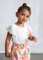 Mayoral Παιδικό Πουκάμισο γάζα με δαντέλα για Κορίτσι Εκρού 26-03195-042