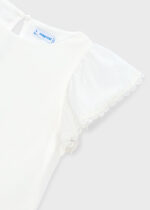 Mayoral Παιδικό Πουκάμισο γάζα με δαντέλα για Κορίτσι Εκρού 26-03195-042 - Image 5