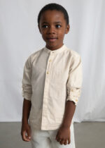 Mayoral Παιδικό Σετ Παιδική λινή Βερμούδα αμπιγιέ για Αγόρι Μπεζ 26-03216-011 – Bild 2