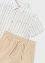 Mayoral Παιδικό Σετ Παιδική λινή Βερμούδα αμπιγιέ για Αγόρι Μπεζ 26-03217-016 - Image 6