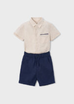 Mayoral Παιδικό Σετ Παιδική λινή Βερμούδα αμπιγιέ για Αγόρι Μπλε 26-03217-017