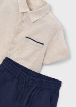 Mayoral Παιδικό Σετ Παιδική λινή Βερμούδα αμπιγιέ για Αγόρι Μπλε 26-03217-017 - Image 3