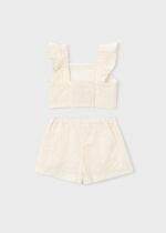 Mayoral Παιδικό Σετ Βερμούδα για Κορίτσι Εκρού 26-03235-088 - Image 2