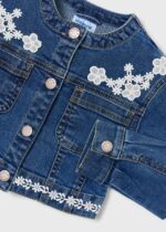 Mayoral Παιδικό Τζάκετ denim με γκιπούρ για Κορίτσι Τζιν 26-03453-005 - Image 3