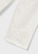 Mayoral Παιδικό μακρύ λινό Παντελόνι κεντητό  για Κορίτσι Μπεζ 26-03585-015 - Image 4