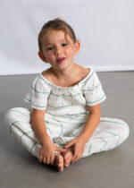 Mayoral Παιδικό Σετ Παντελόνιού μακρύ ριγέ για Κορίτσι Εκρού 26-03593-058