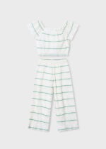 Mayoral Παιδικό Σετ Παντελόνιού μακρύ ριγέ για Κορίτσι Εκρού 26-03593-058 - Image 4
