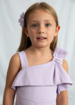 Mayoral Παιδική Ολόσωμη Φόρμα κρεπ με φιογκο για Κορίτσι Μωβ 26-03892-052 - Image 2