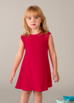 Mayoral Παιδικό Φόρεμα με ανοίγματα (cut out) & τρουκς για Κορίτσι Ροδακινί 26-03938-091