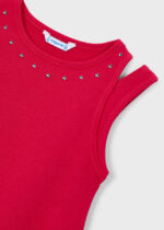 Mayoral Παιδικό Φόρεμα με ανοίγματα (cut out) & τρουκς για Κορίτσι Ροδακινί 26-03938-091 – Bild 4