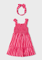 Mayoral Παιδικό Φόρεμα σταμπωτο κορδελα  για Κορίτσι Ροδακινί 26-03942-054