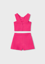 Mayoral Παιδικό Σετ Βερμούδα κρεπ με λουλούδια για Κορίτσι Κόκκινο 26-03948-094 - Image 3