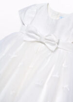Abel & Lula Βρεφικό Φόρεμα Τούλι με Κέντημα και Φιόγκους για Κορίτσι Κρεμ 26-05003-003 - Image 4