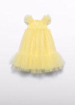 Abel & Lula Παιδικό Φόρεμα Τούλι με Βολάν για Κορίτσι Κίτρινο 26-05039-068