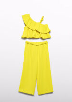 Abel & Lula Παιδικό Σετ με Μακρύ Παντελόνι Κρεπ για Κορίτσι Κίτρινο 26-05283-027