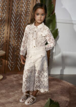 Abel & Lula Παιδικό Κοστούμι με Παντελόνι Ζιπ Κιλότ για Κορίτσι Κρεμ 26-05288-004 - Image 5