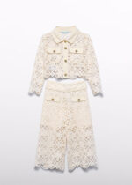 Abel & Lula Παιδικό Κοστούμι με Παντελόνι Ζιπ Κιλότ για Κορίτσι Κρεμ 26-05288-004