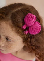 Abel & Lula Σετ Τσιμπιδάκια Μαλλιών με Λουλούδι από Γάζα για Κορίτσι Φούξια 26-05469-081