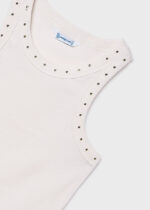 Mayoral Παιδική Μπλούζα με τιράντες ριμπ για Κορίτσι Μπεζ 26-06013-024 - Image 3