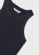 Mayoral Παιδική Μπλούζα με τιράντες ριμπ για Κορίτσι Μαύρο 26-06013-025 - Image 3