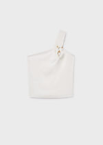 Mayoral Παιδική Μπλούζα με τιράντες ριμπ για Κορίτσι Εκρού 26-06017-029