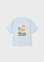 Mayoral x Boston Kids Παιδική Μπλούζα Κοντομάνικη Παιδικό Τοπιο για Αγόρι Μπλε 26-06045-403 - Image 3