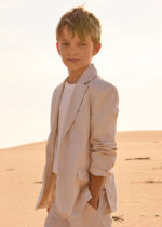 Mayoral Παιδικό λινό Σακάκι suiting για Αγόρι Μπεζ 26-06413-063