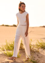 Mayoral Παιδικό Σετ Παντελόνιού μακρύ με στρας για Κορίτσι Εκρού 26-06558-091