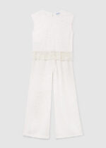 Mayoral Παιδικό Σετ Παντελόνιού μακρύ με στρας για Κορίτσι Εκρού 26-06558-091 – Bild 2