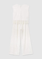 Mayoral Παιδικό Σετ Παντελόνιού μακρύ με στρας για Κορίτσι Εκρού 26-06558-091 – Bild 3