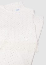 Mayoral Παιδικό Σετ Παντελόνιού μακρύ με στρας για Κορίτσι Εκρού 26-06558-091 – Bild 4