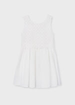 Mayoral Παιδικό Φόρεμα συνδιασμενο γκιπουρ για Κορίτσι Κρεμ 26-06905-056