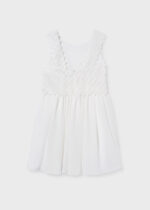 Mayoral Παιδικό Φόρεμα συνδιασμενο γκιπουρ για Κορίτσι Κρεμ 26-06905-056 - Image 2