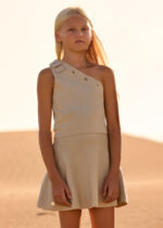 Mayoral Παιδικό Σετ πλεκτής φούστας με τρουκς για Κορίτσι Μπεζ 26-06918-014