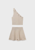 Mayoral Παιδικό Σετ πλεκτής φούστας με τρουκς για Κορίτσι Μπεζ 26-06918-014 – Bild 2
